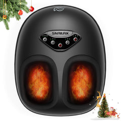 Snailax foot massager shows full-coverage massage for tired feet with heat