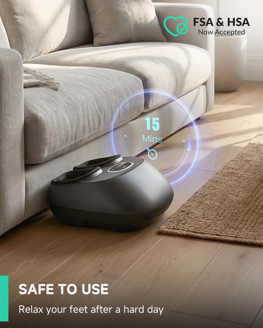 Detachable sleeves for Snailax foot massager, machine washable
