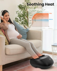 Snailax foot massager heat function illustrating warm therapy feature