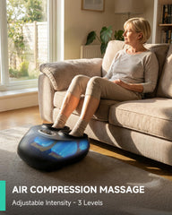 Feet resting in Snailax massager with heat and kneading