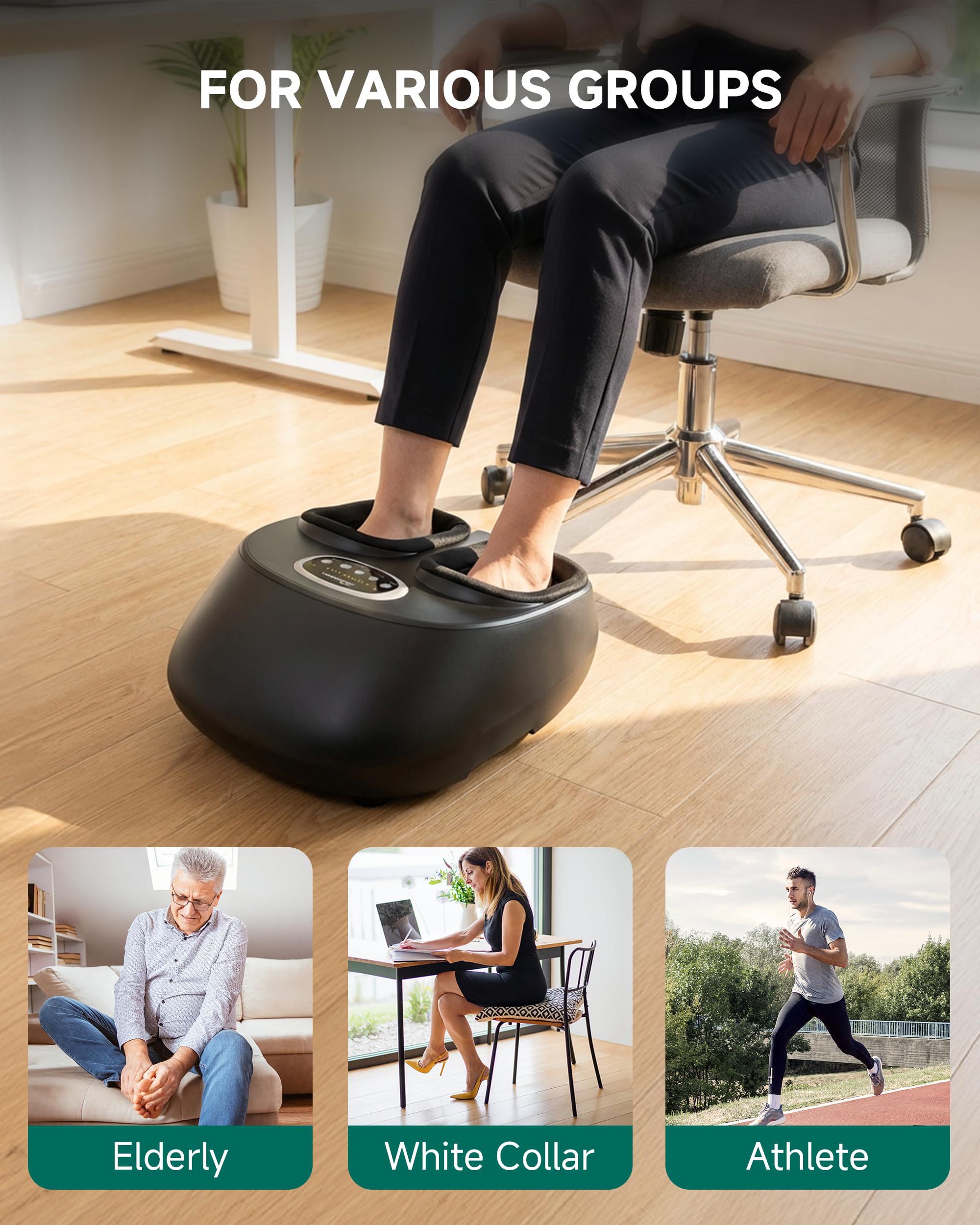Toe vibration feature on Snailax massager for targeted pampering