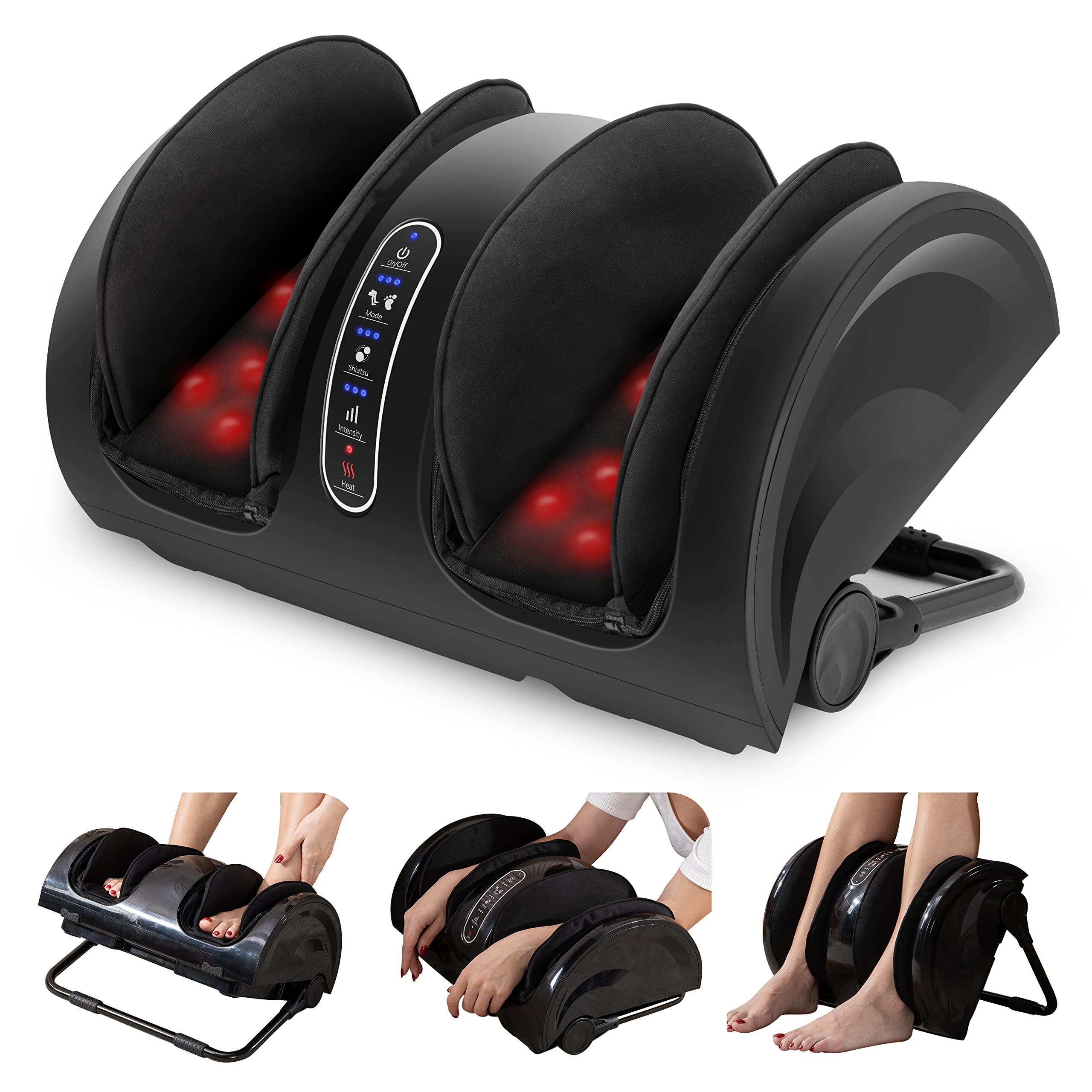 Snailax foot massager with heat for relaxing foot massage