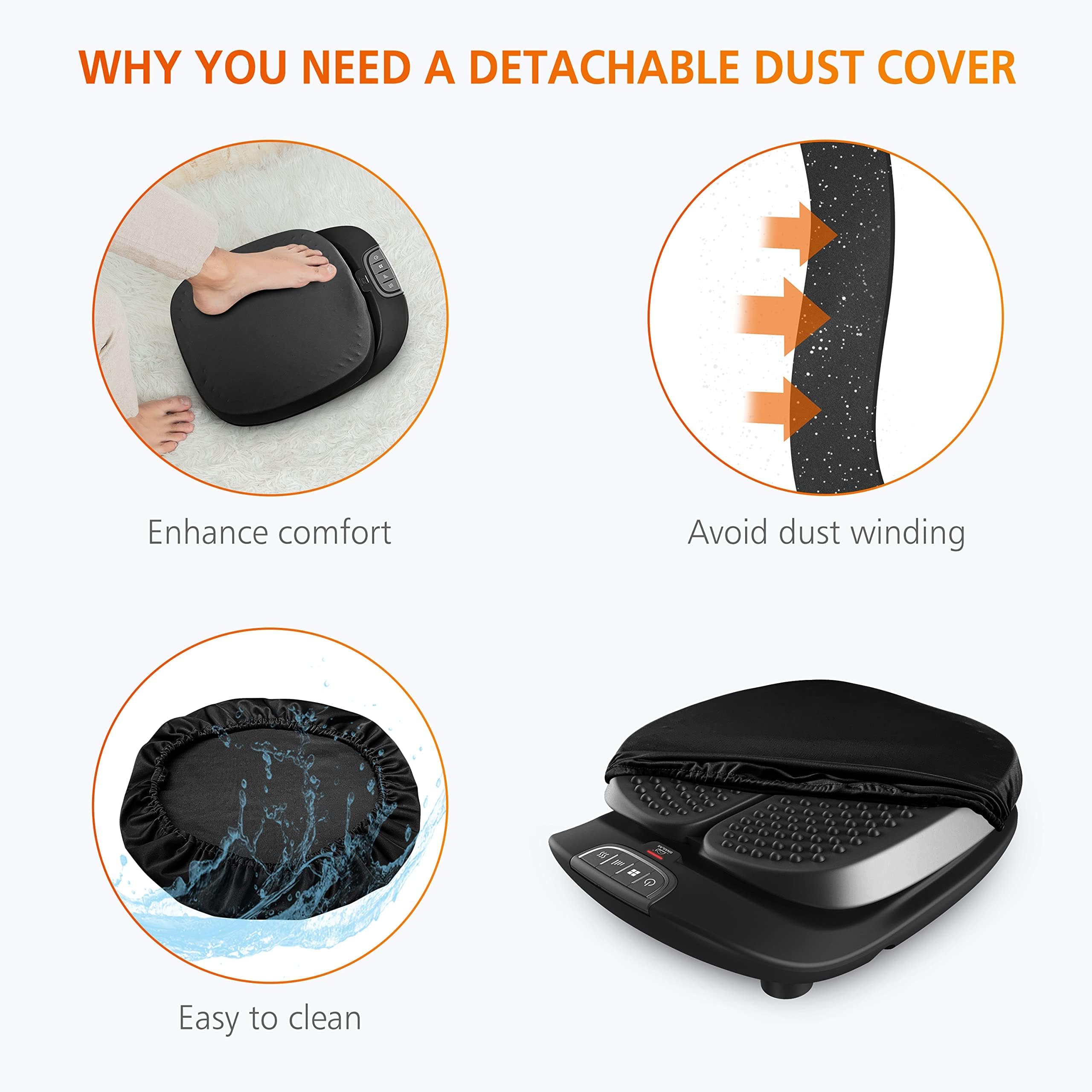 Snailax foot massager overheat protection prevents overheating during use.