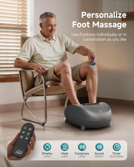 Snailax foot massager remote control for easy operation while seated.