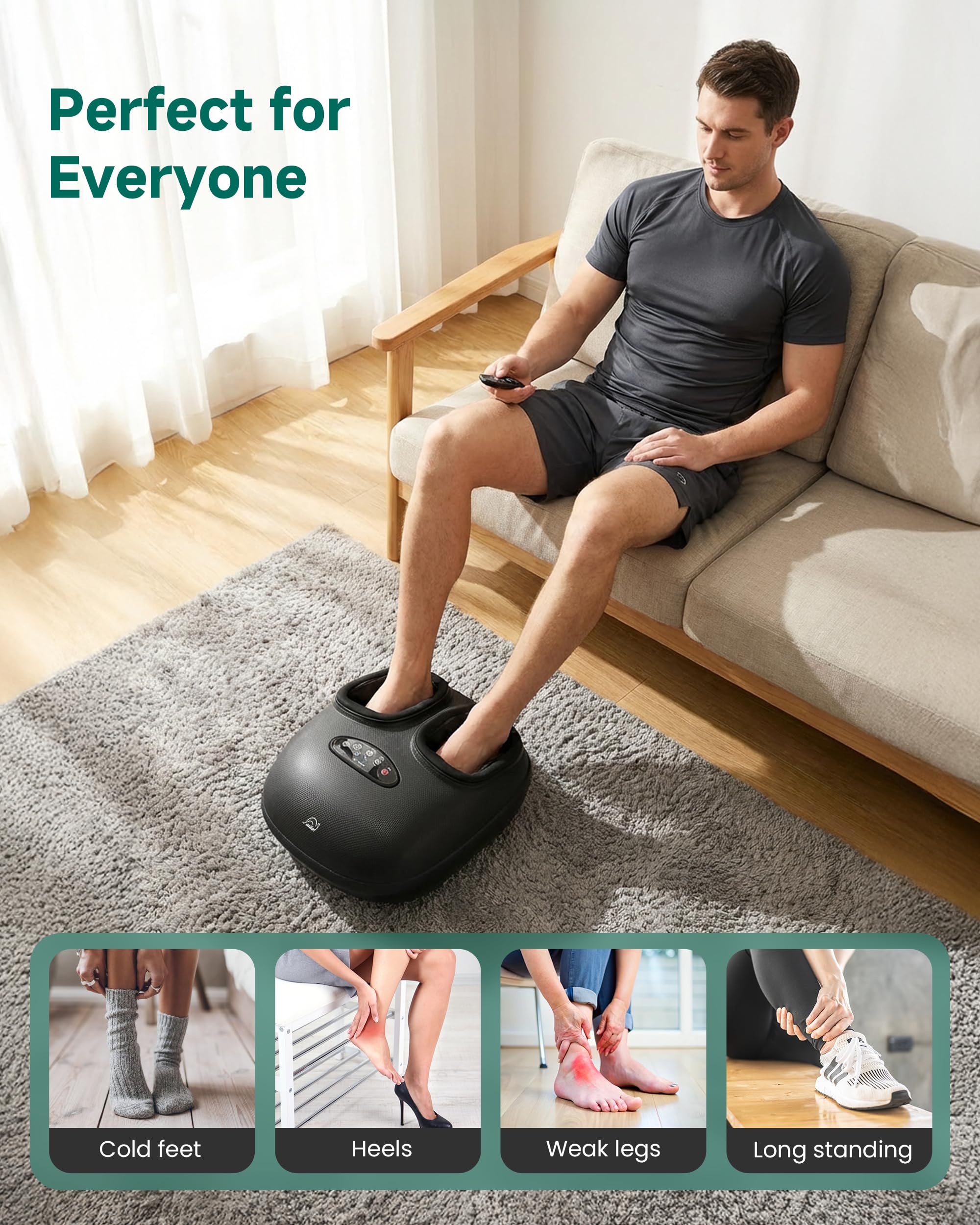 Compact design of Snailax foot massager for easy storage