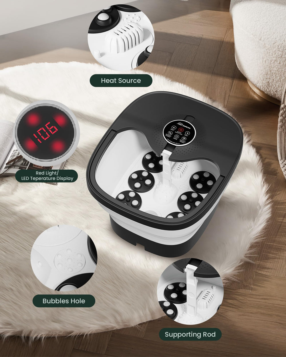 Snailax gift-ready foot spa for wellness-minded recipients