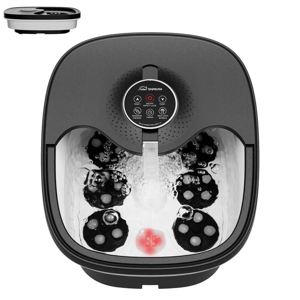 Snailax Foot Spa Heat: heated tub image showing soothing warmth for tired feet.