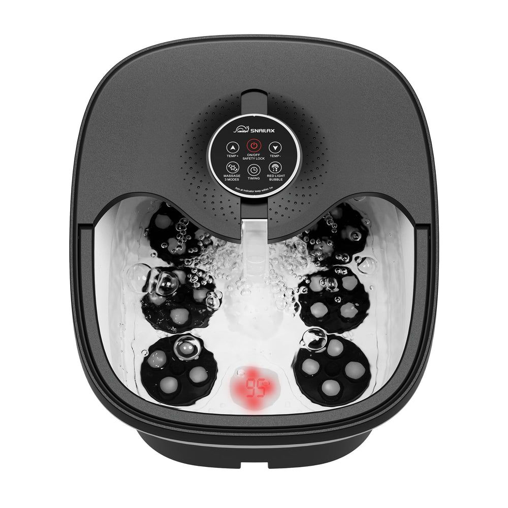 Snailax foot spa massager with remote control enables effortless adjustments