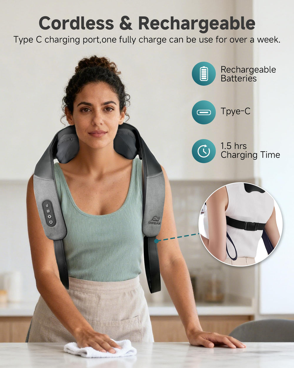 Snailax four massage modes for customizable comfort