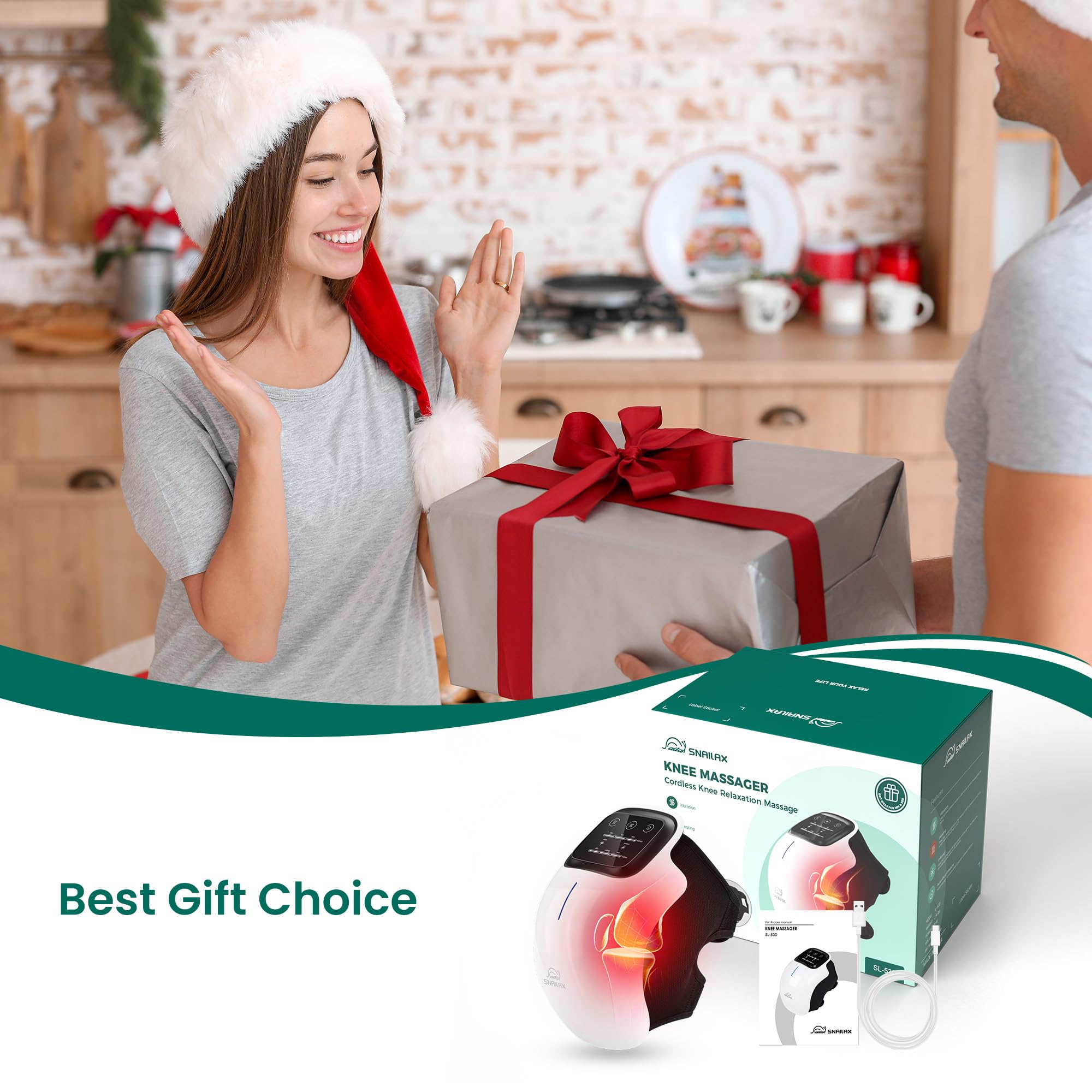 Snailax gift-ready knee massager ideal for gifting.