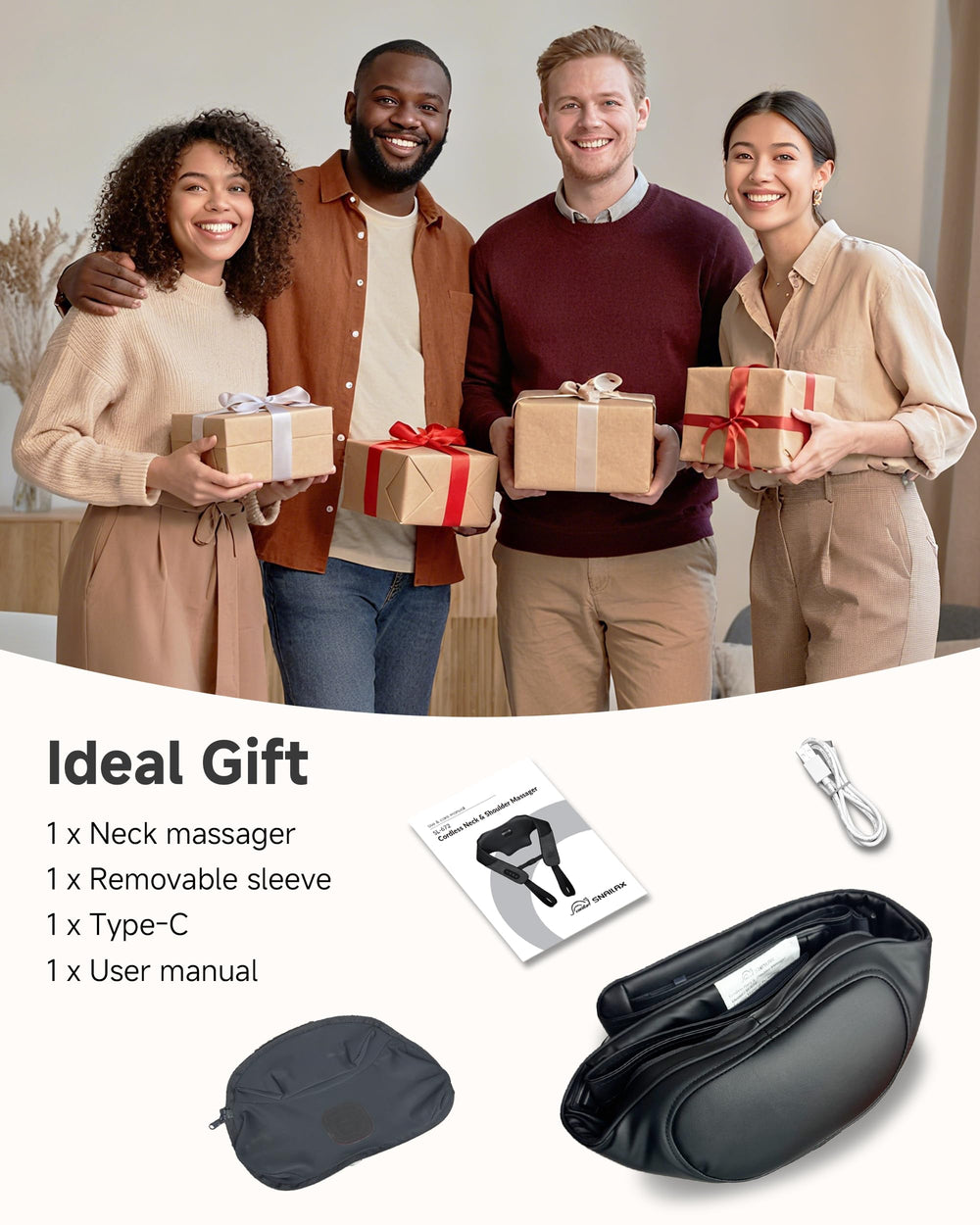 Snailax compact massager ideal for home office use