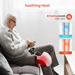 Snailax knee massager with three vibration modes for customized comfort