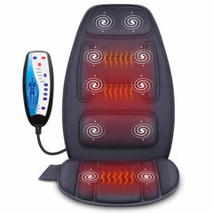 Snailax massage seat cushion with heat highlighting neck and lumbar support for comfort.