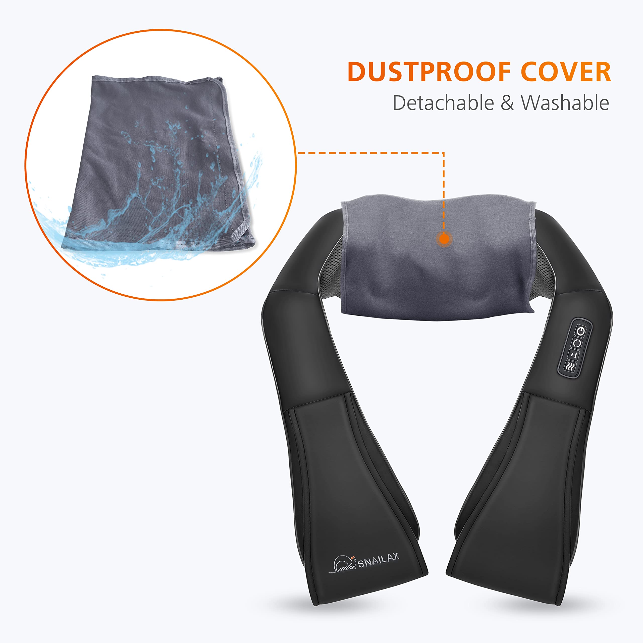 Snailax massager used in a car seat for on-the-go relief