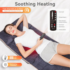 Snailax memory foam massage mat back heat zone provides comforting warmth