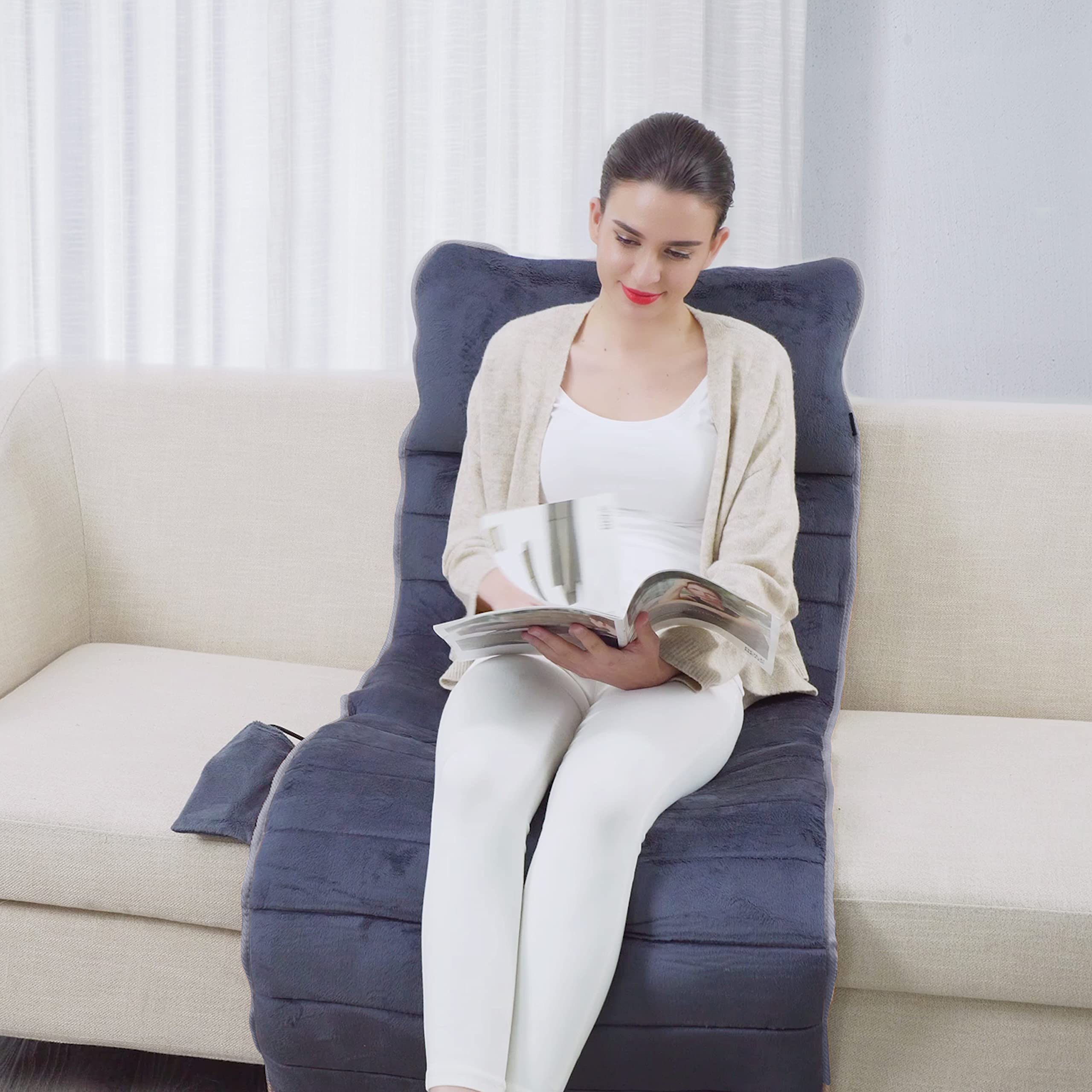 Snailax massage mat heat pads illustrate heated comfort across zones