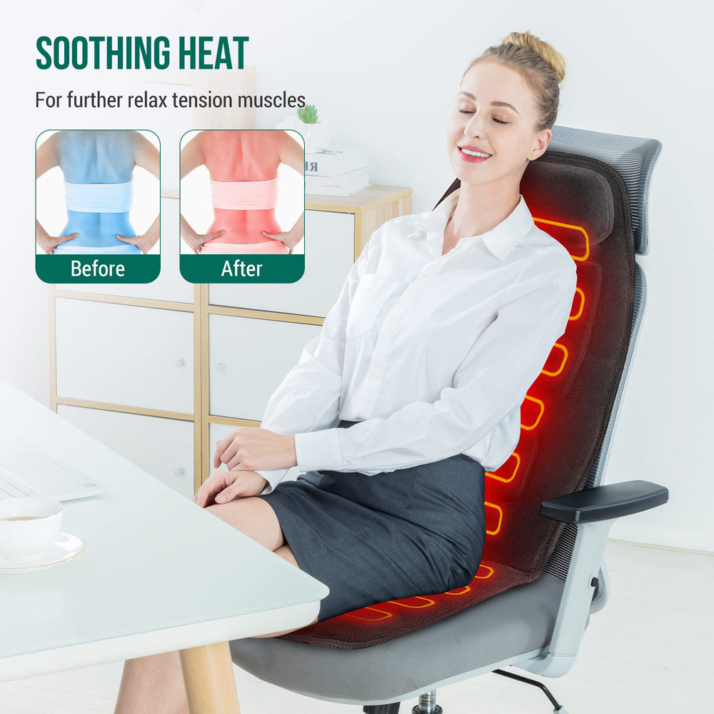 Snailax memory foam support pad visible in neck and lumbar area.