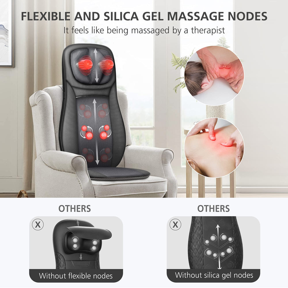 Snailax neck massage nodes adjustable to fit shoulder height
