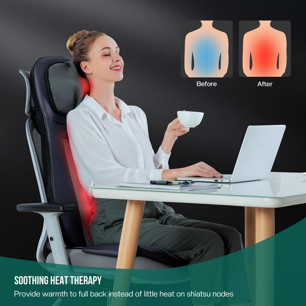 Snailax Adjustable neck massage roller targets shoulders for personalized relief.