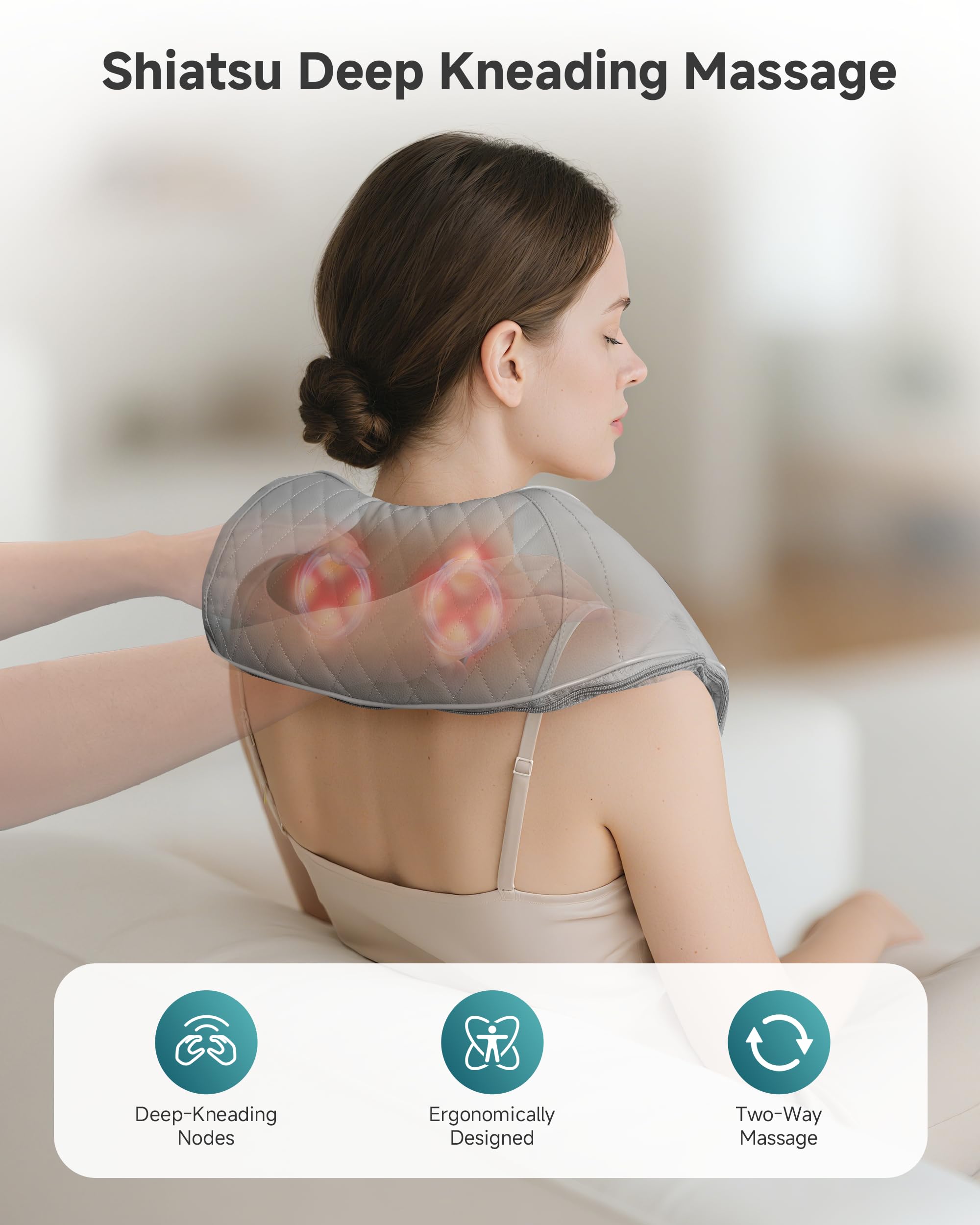 Snailax neck massager with heat provides soothing warmth