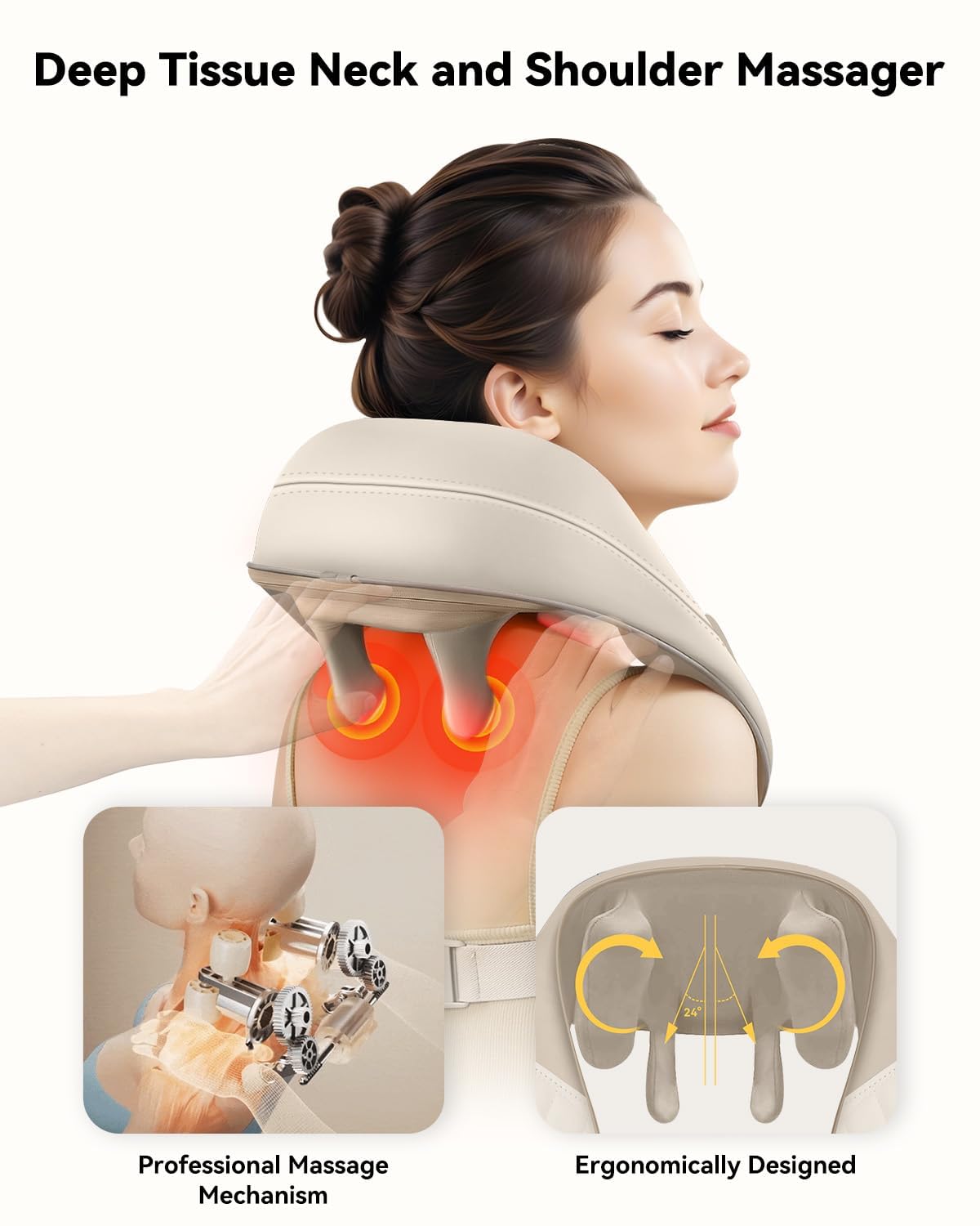 Snailax neck massager strap design for secure hands free use