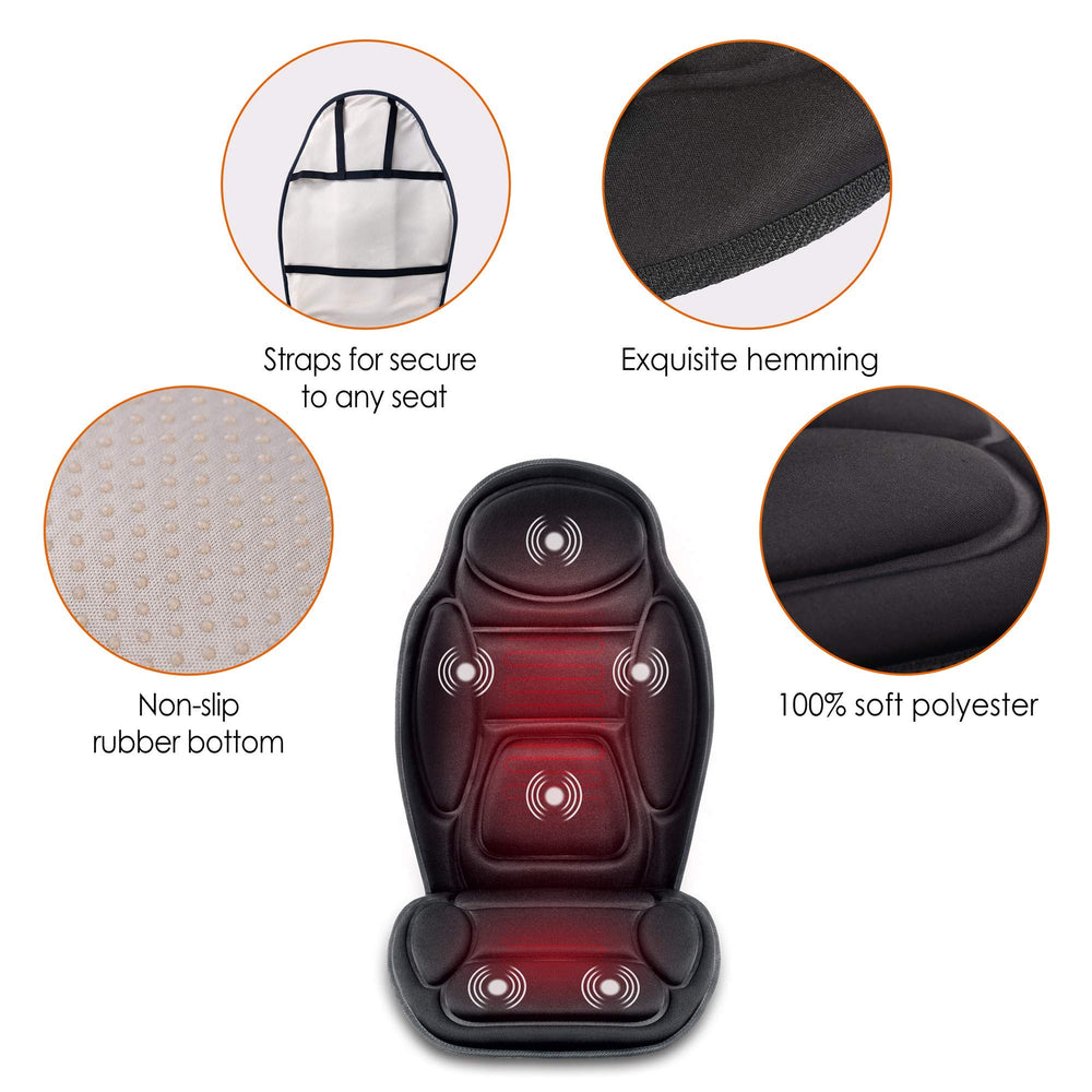 Snailax cushion bottom surface with non-slip texture and securing straps