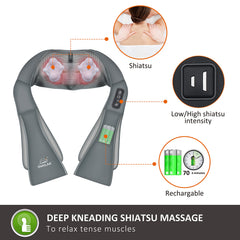 Snailax rechargeable cordless massager for use at home or travel