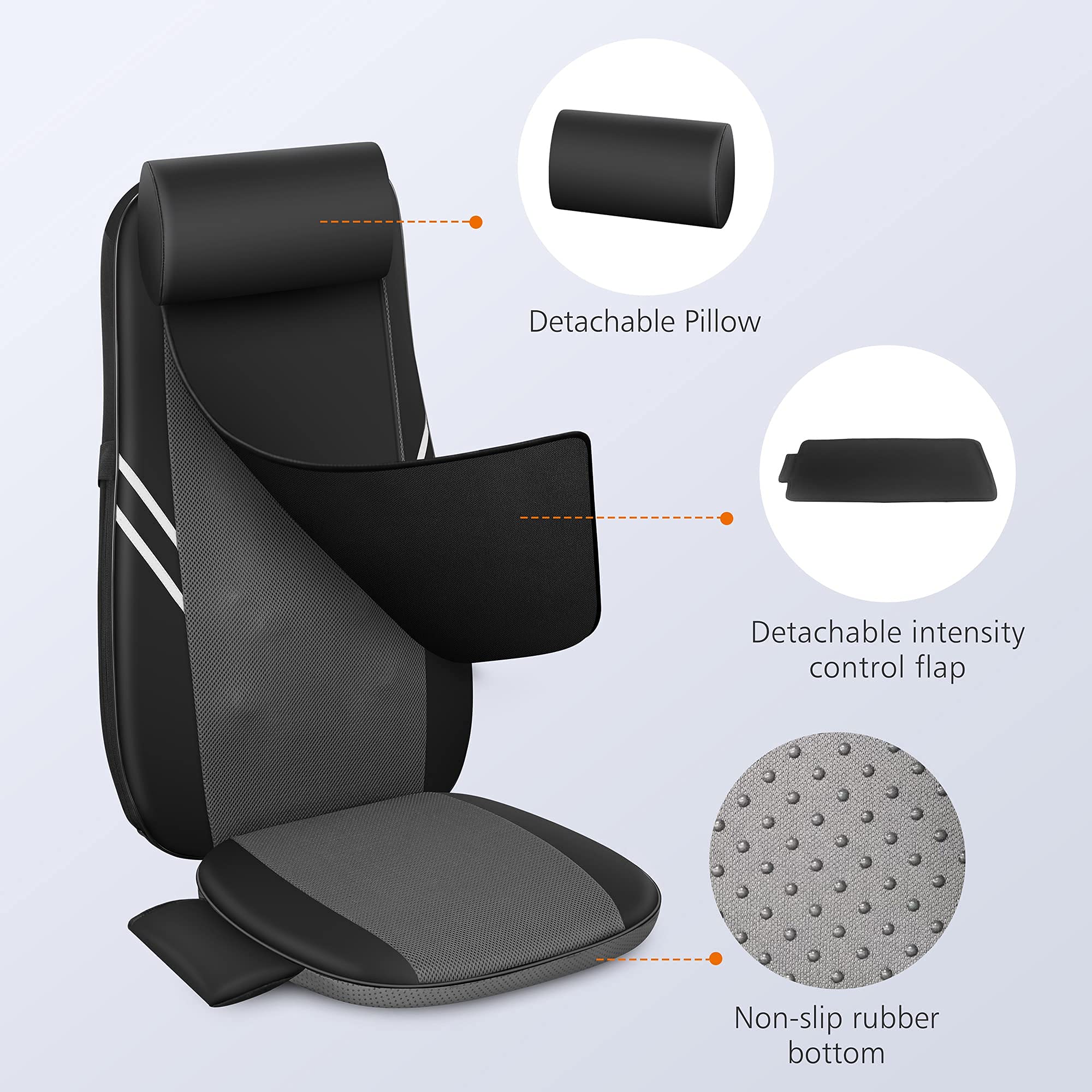Snailax PU leather and breathable mesh cover for durability and easy cleaning.