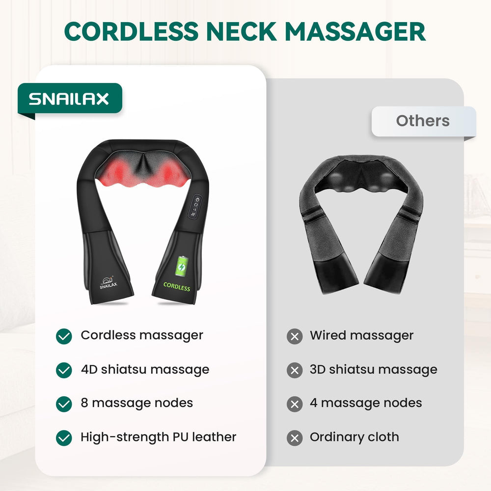 Snailax massage pillow in premium PU leather offers comfortable home use.