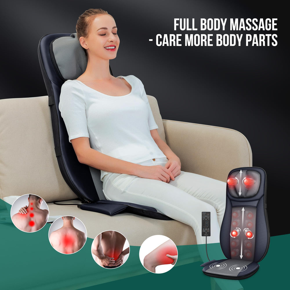 Snailax Integrated strap keeps massager secure on chairs.