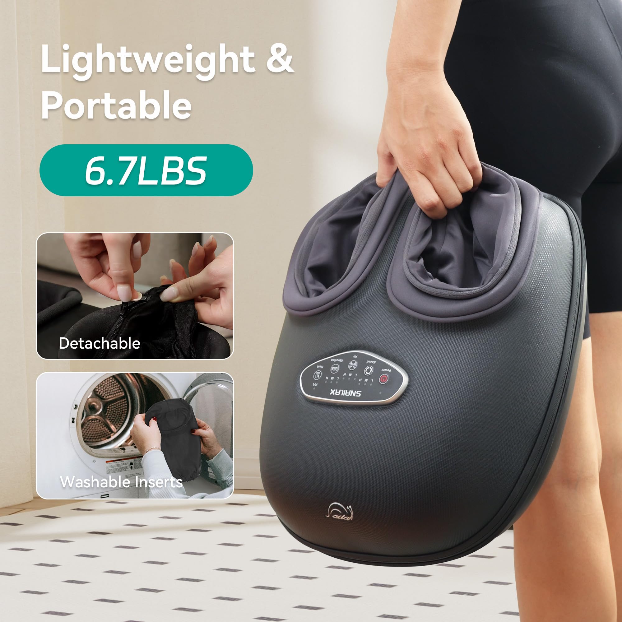 Snailax Shiatsu Foot Massager compression and vibration for relaxation