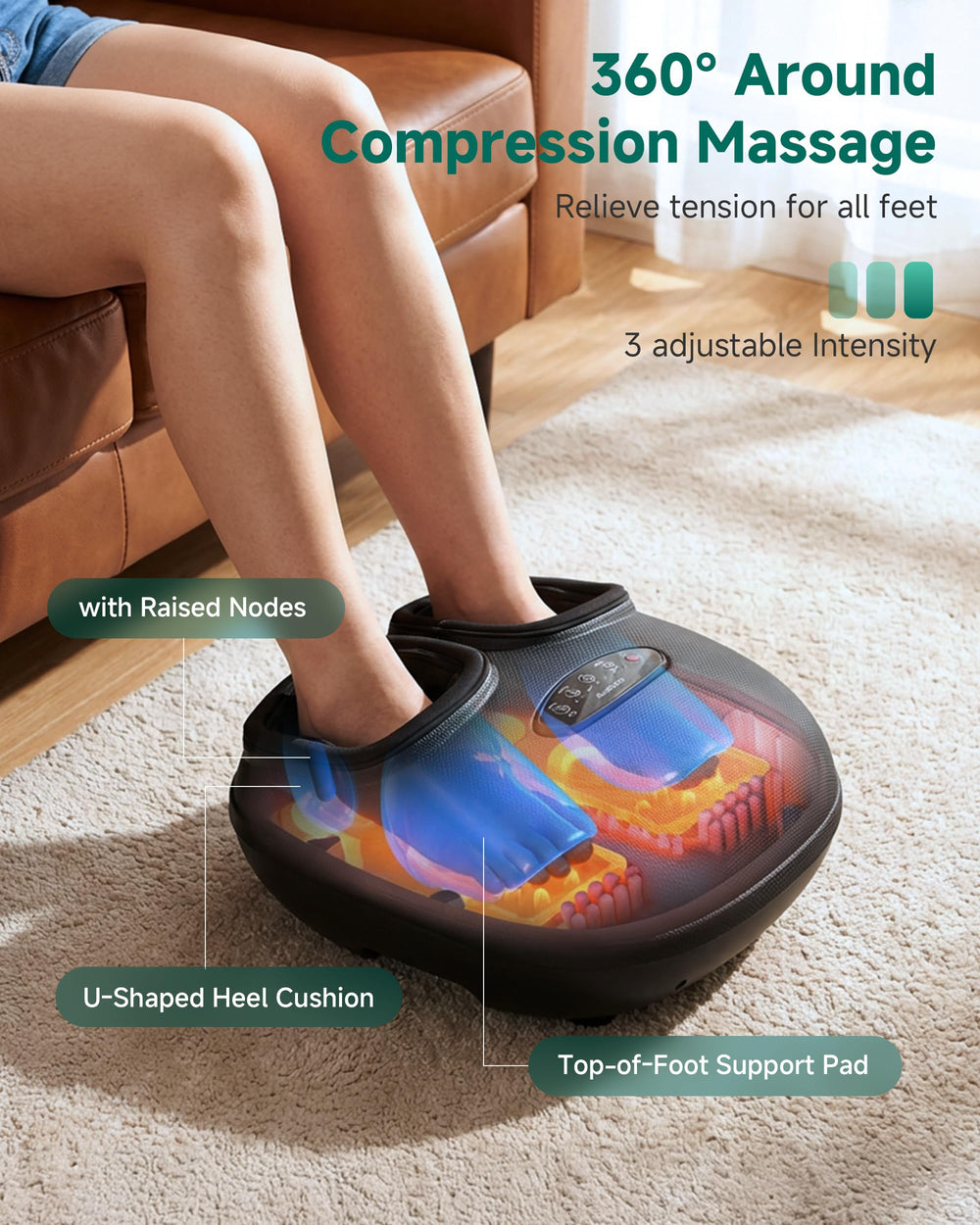 Snailax compression and rolling massage relieves tension in arches and heels