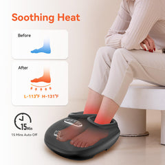 Snailax Shiatsu Foot Massager control panel for easy massage customization