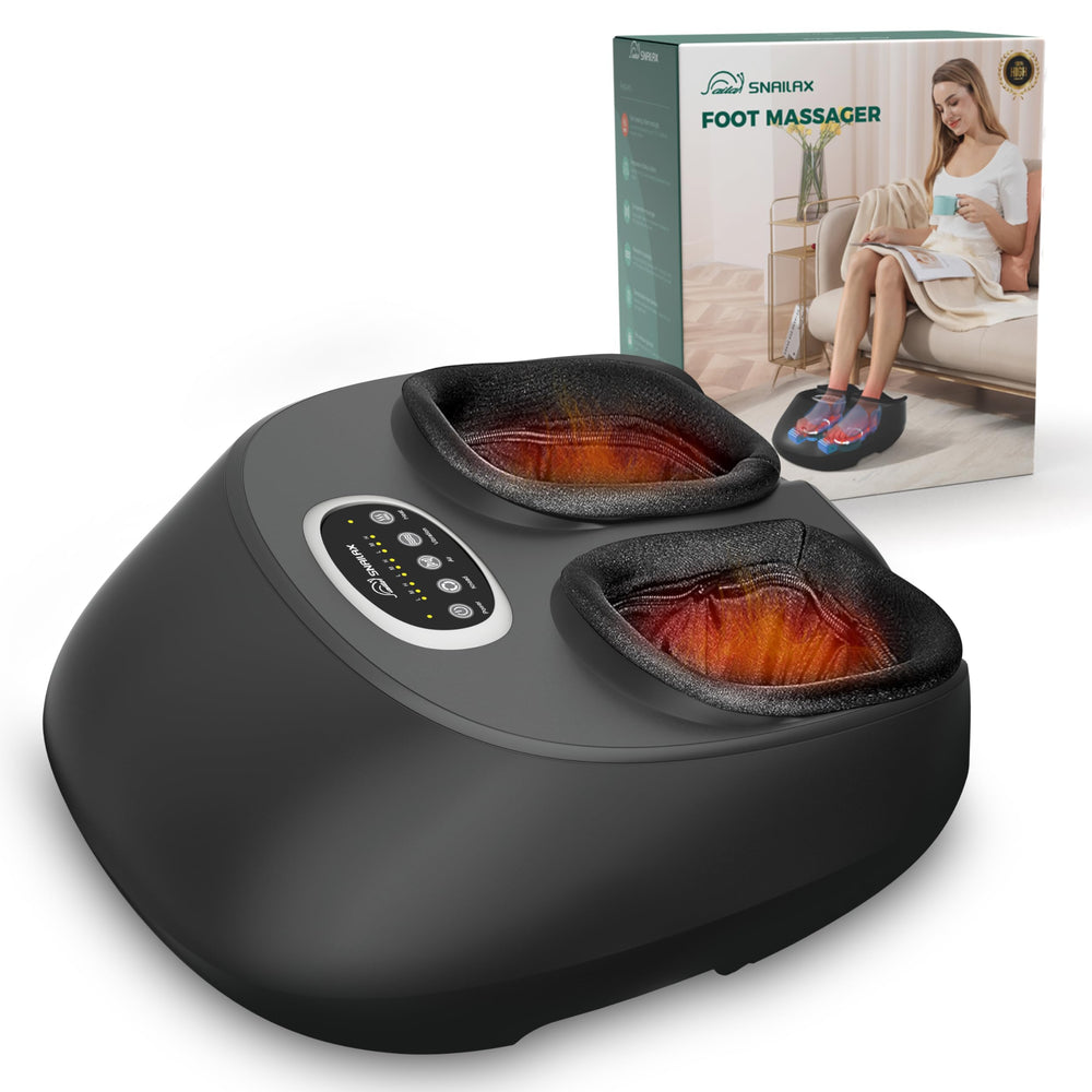 Snailax Shiatsu foot massager front view with deep kneading relief for tired feet