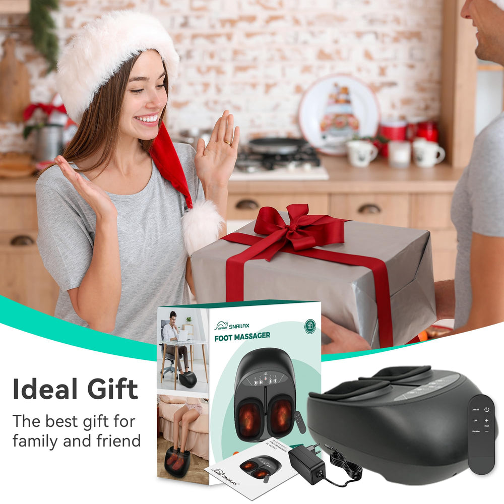 Snailax foot massager gift-ready packaging makes a thoughtful wellness gift.