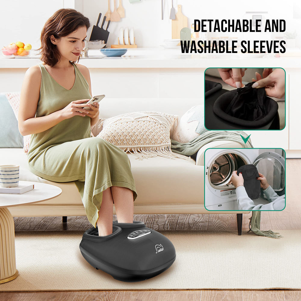 Snailax Shiatsu Foot Massager Open-Toe Design for easy setup