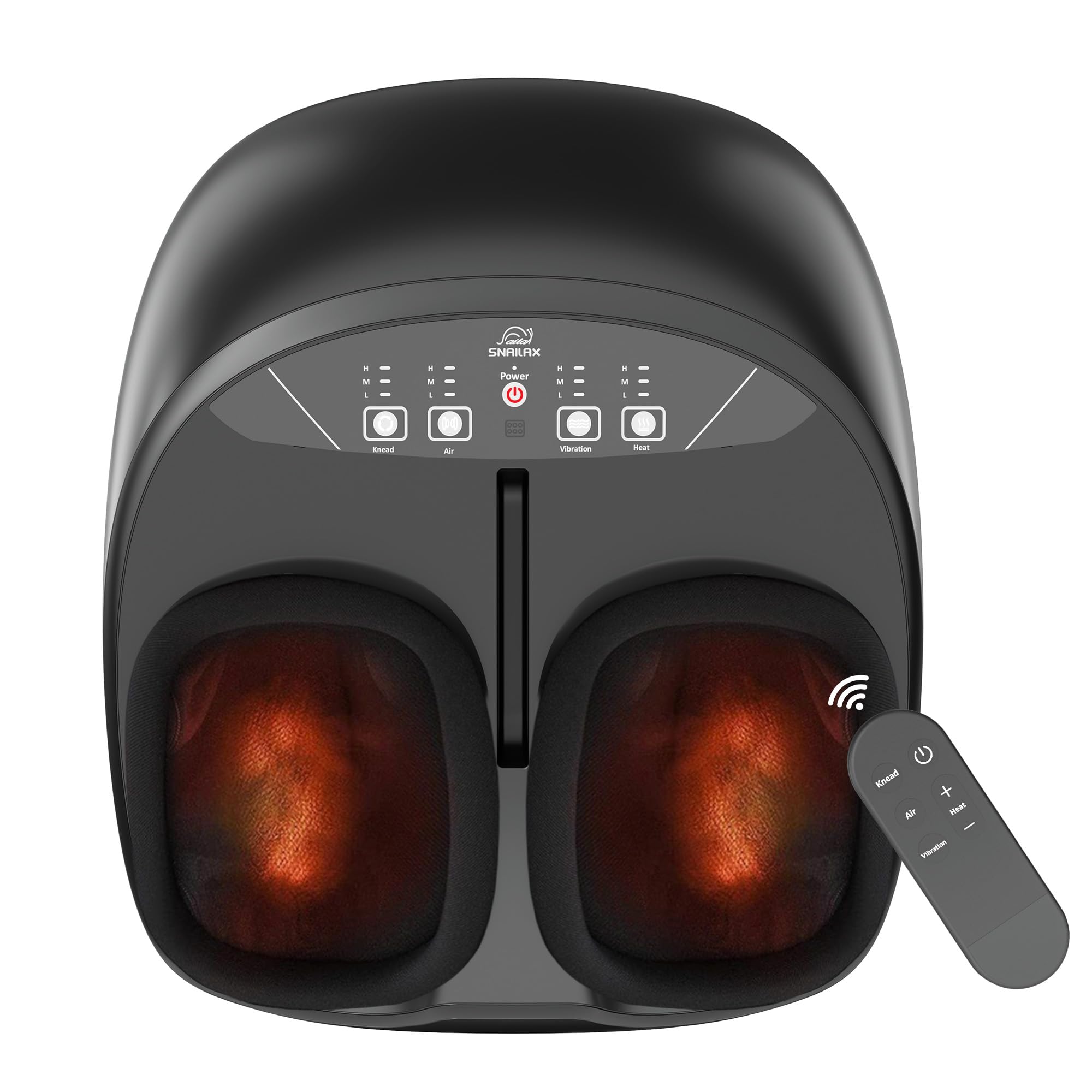 Snailax Shiatsu Foot Massager with remote control for convenient, hands-free relaxation after a long day.