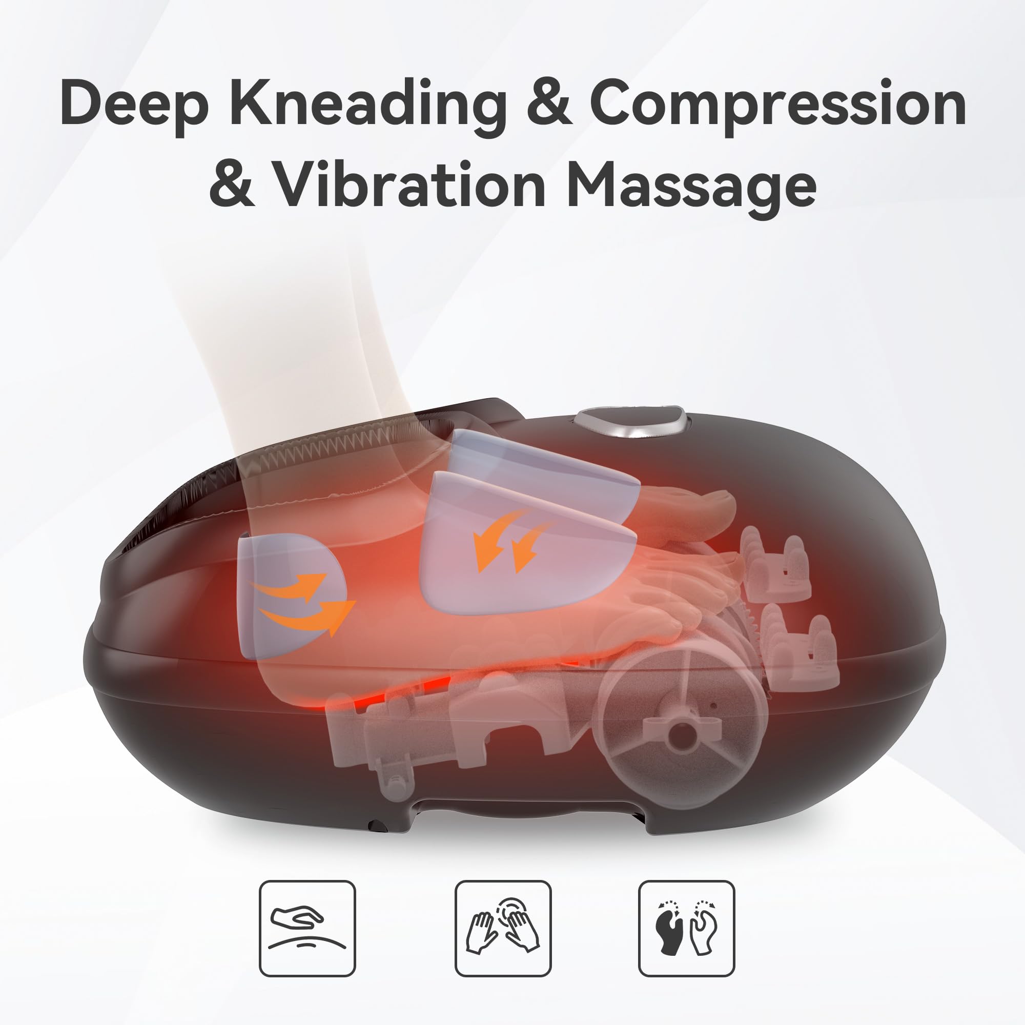 Snailax Shiatsu Foot Massager side view highlighting compact under-desk design