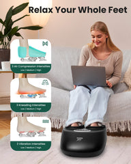 Snailax Shiatsu foot massager side view highlighting compact home use