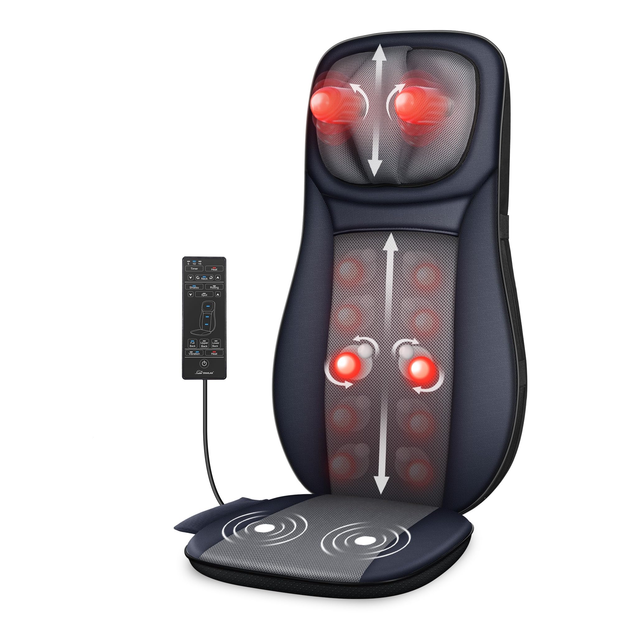 Snailax Shiatsu Neck Massager with Heat delivers targeted neck relief and soothing warmth.