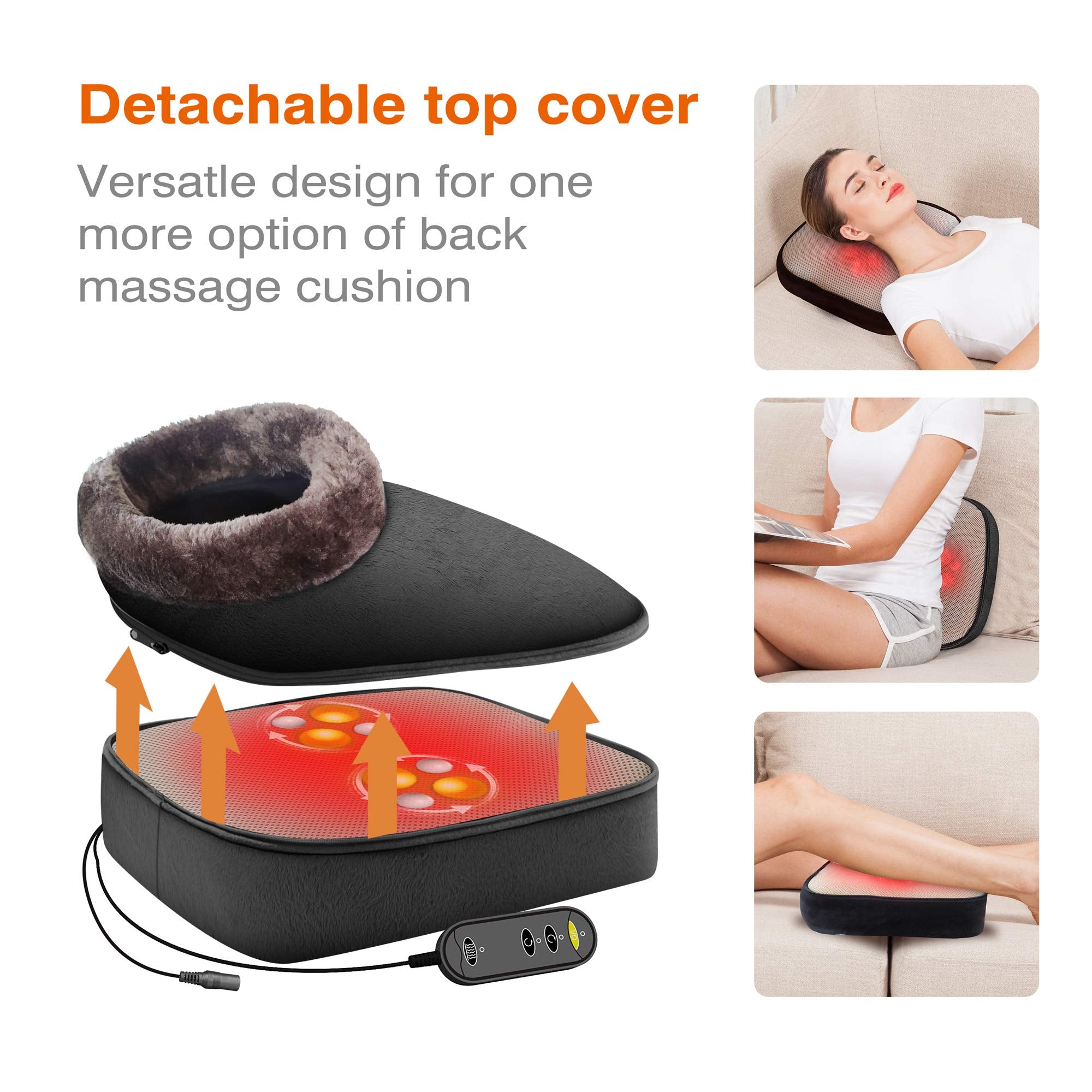 Snailax silicone-covered shiatsu nodes deliver a gentler foot massage