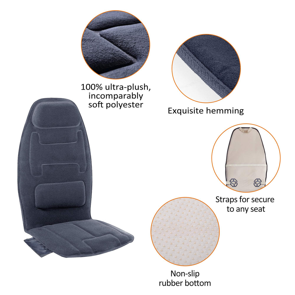 Snailax plush fabric and non-slip bottom keep the cushion securely in place.