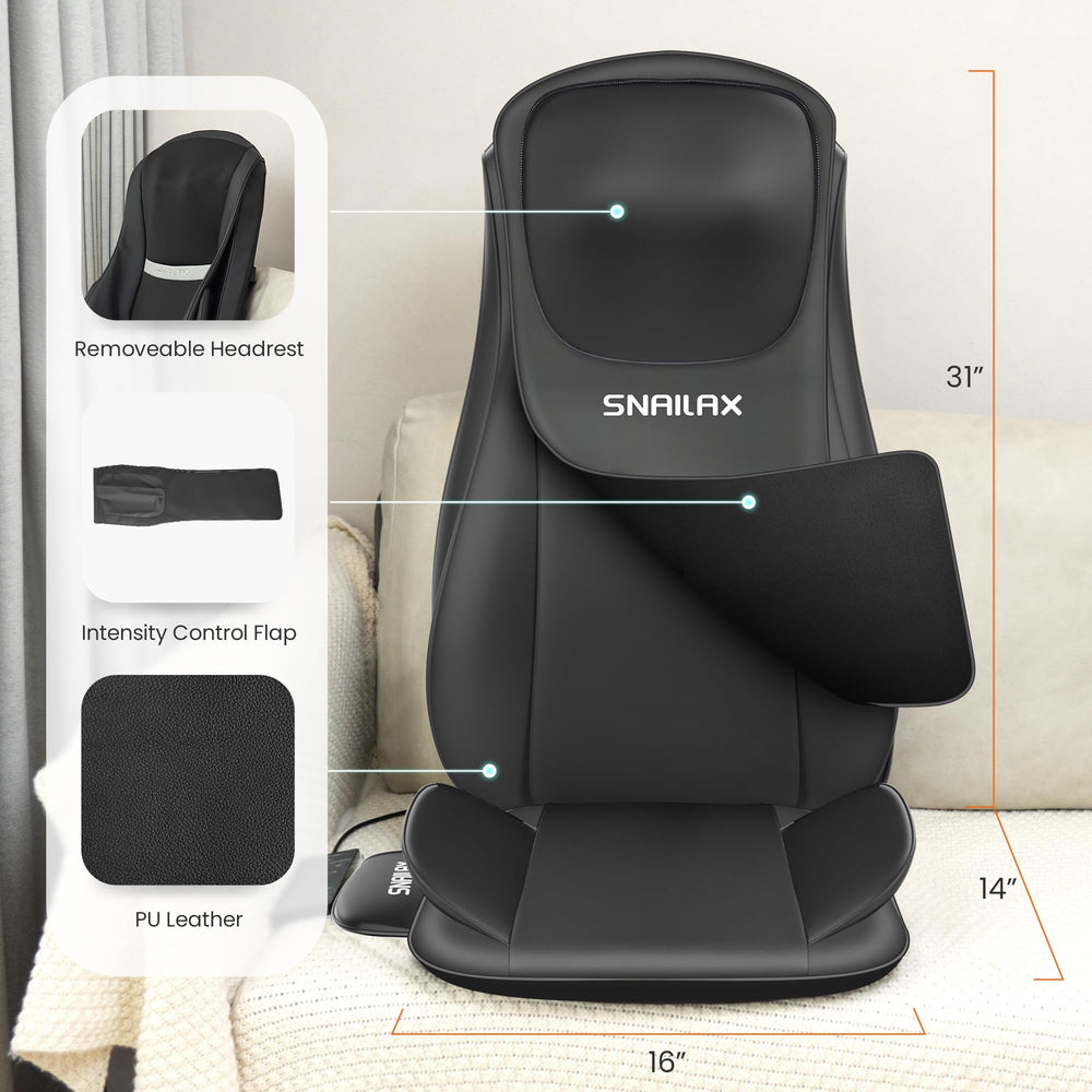 Snailax three massage areas offer targeted back relief.