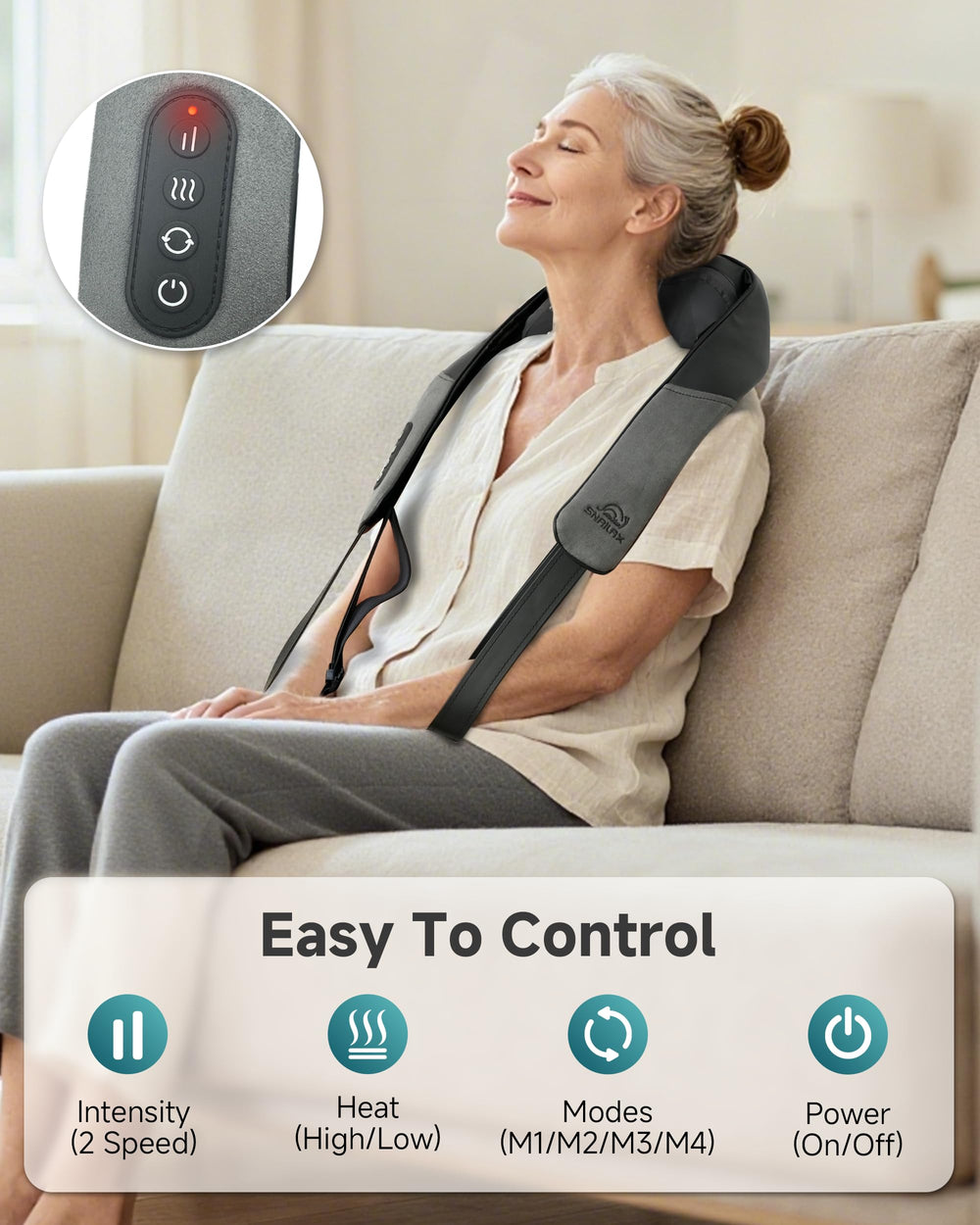 Snailax two intensity levels to adjust pressure easily