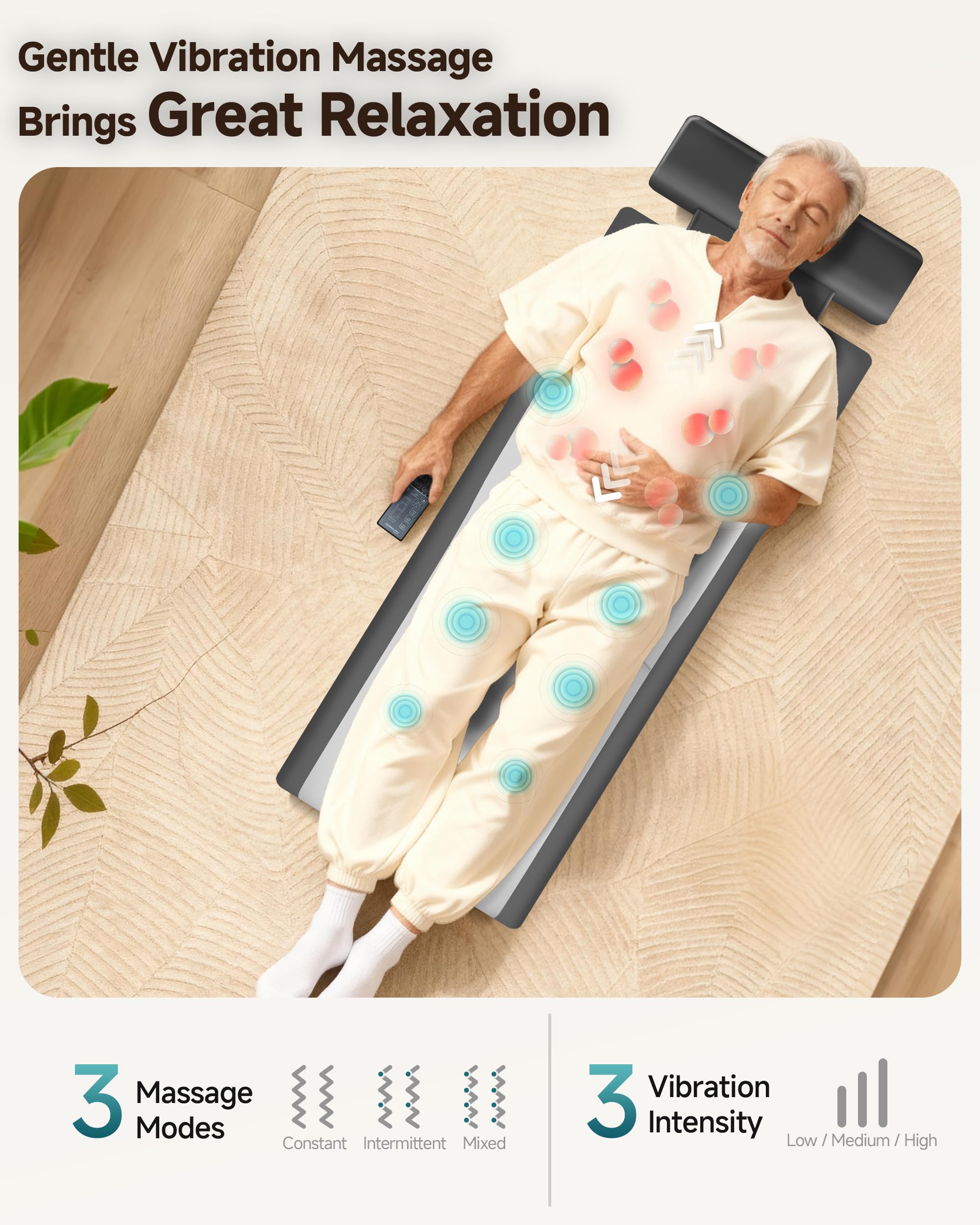 Snailax vibration massage pad delivers gentle high-frequency relief
