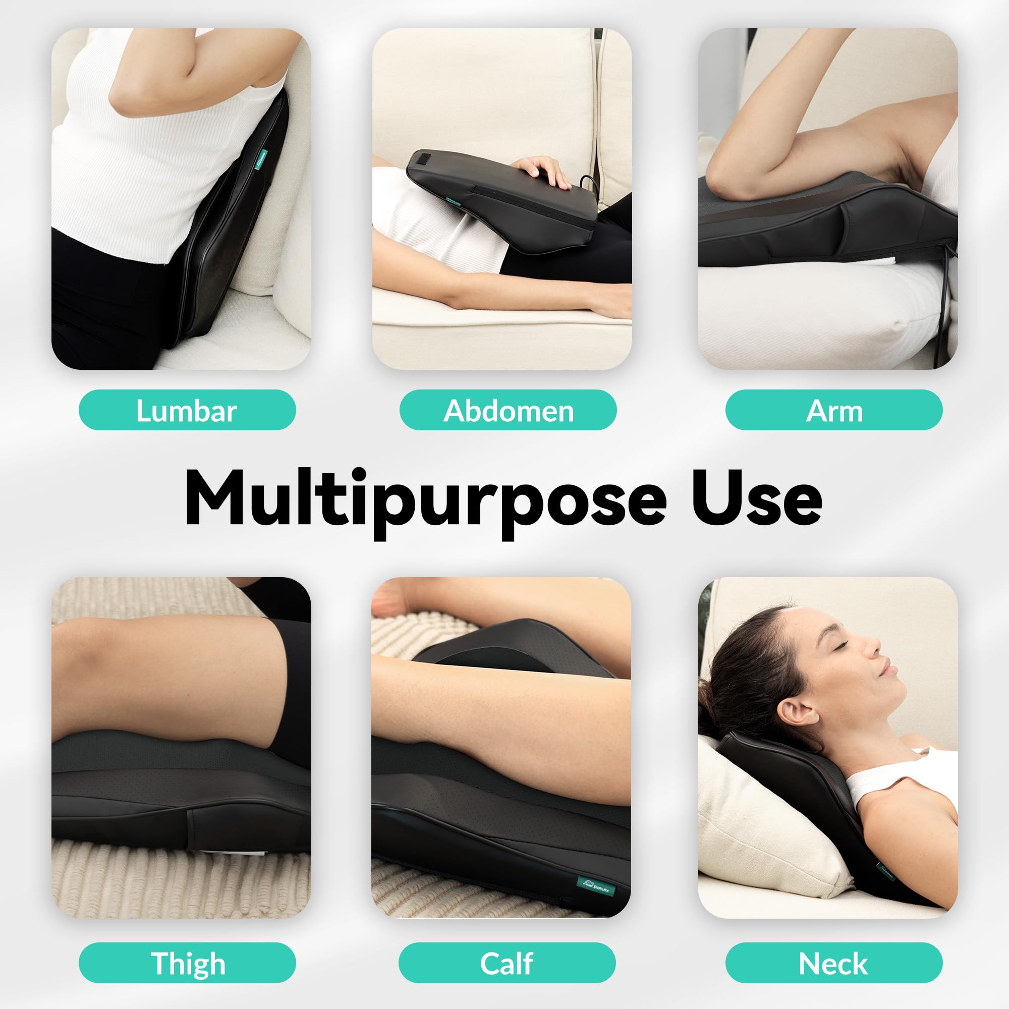Snailax vibration modes add varying textures to relax tense muscles