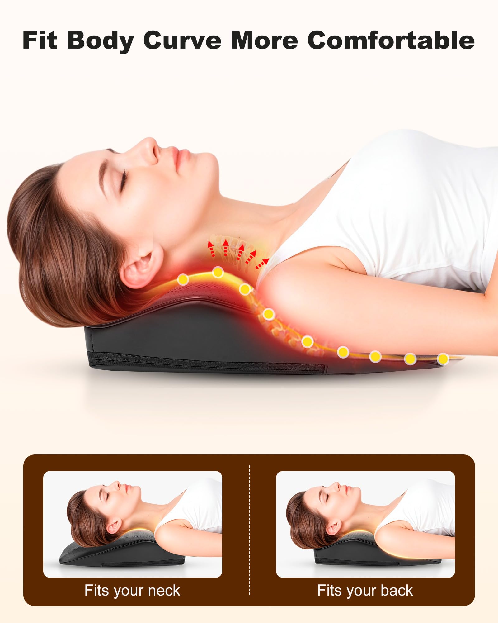 Snailax Vibration Modes provide gentle support alongside deep kneading.