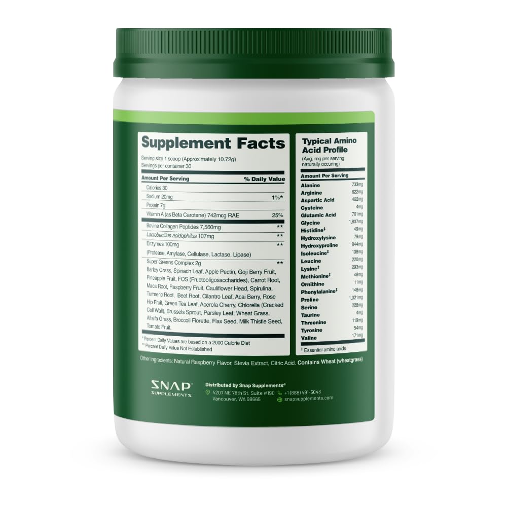 Snap Supplements 26 greens concept art conveying diverse nutrient blend for vitality.