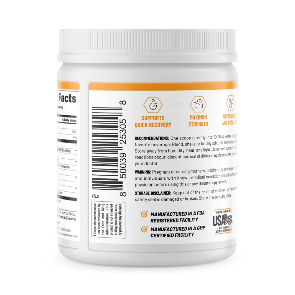 Snap Supplements BCaa Powder no artificial flavors badge reinforces pure taste potential
