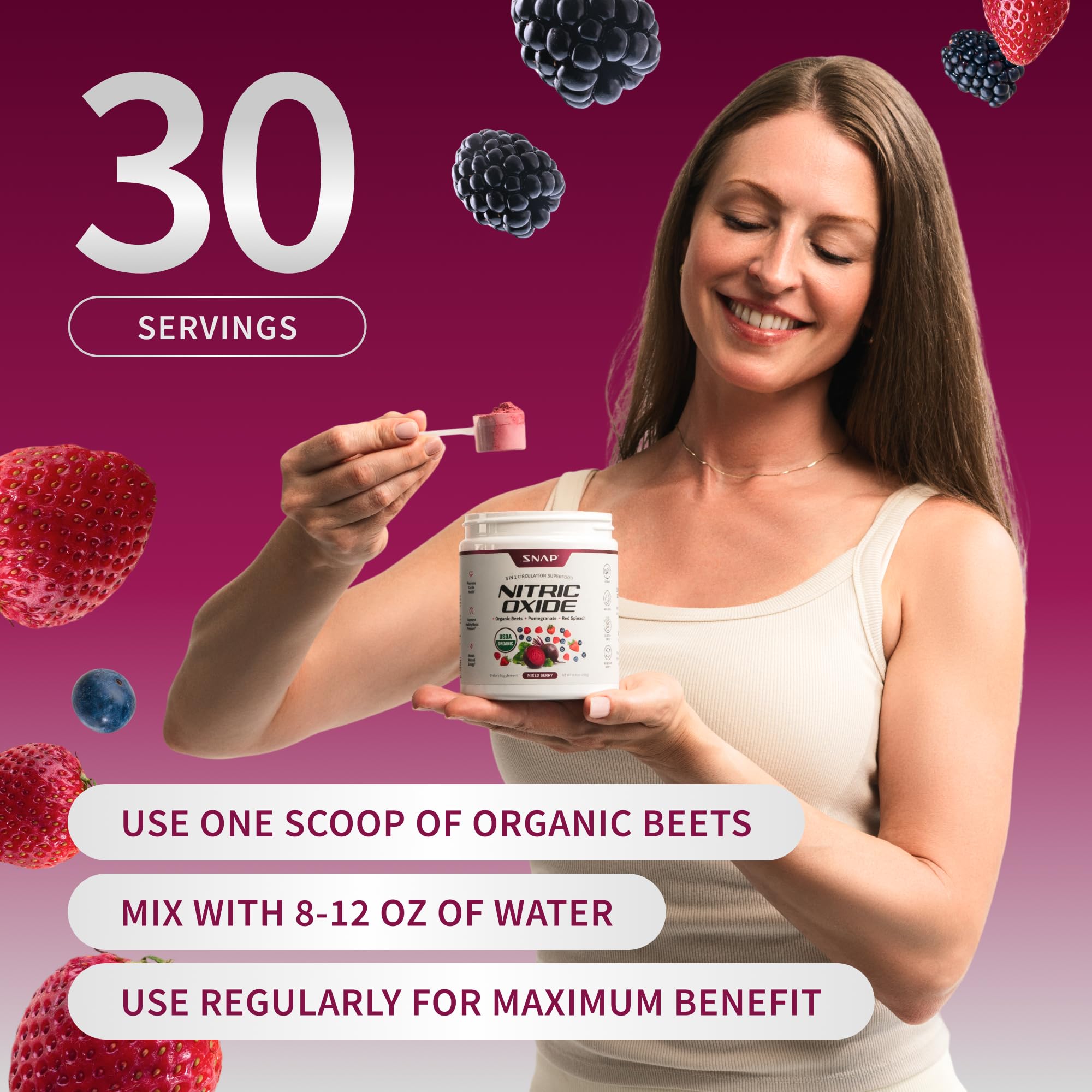 Snap Supplements beet root powder dissolving in water shows quick mixability